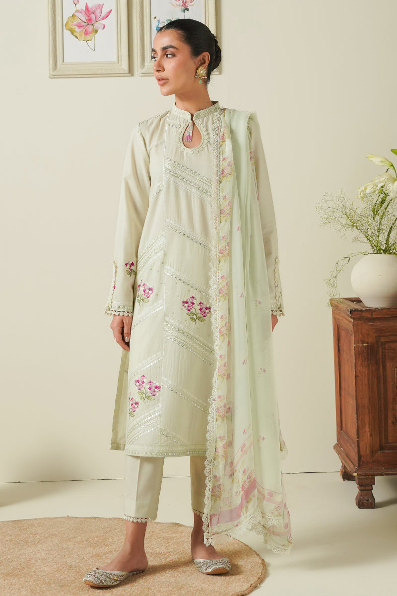 Cross Stitch | Mahiri Embroidered Lawn 24 | PASTEL BLOOM by Cross Stitch - Designer Dress - Type: Ladies Clothes - Available at Libayah - 100% Original