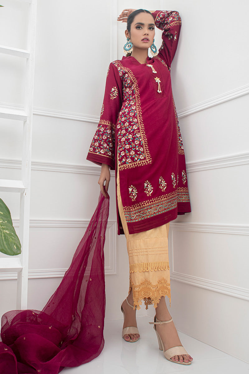 Fatima Khan | Luxury Pret 24 | POPPY RED by Fatima Khan - Designer Dress - Type: Luxury - Available at Libayah - 100% Original