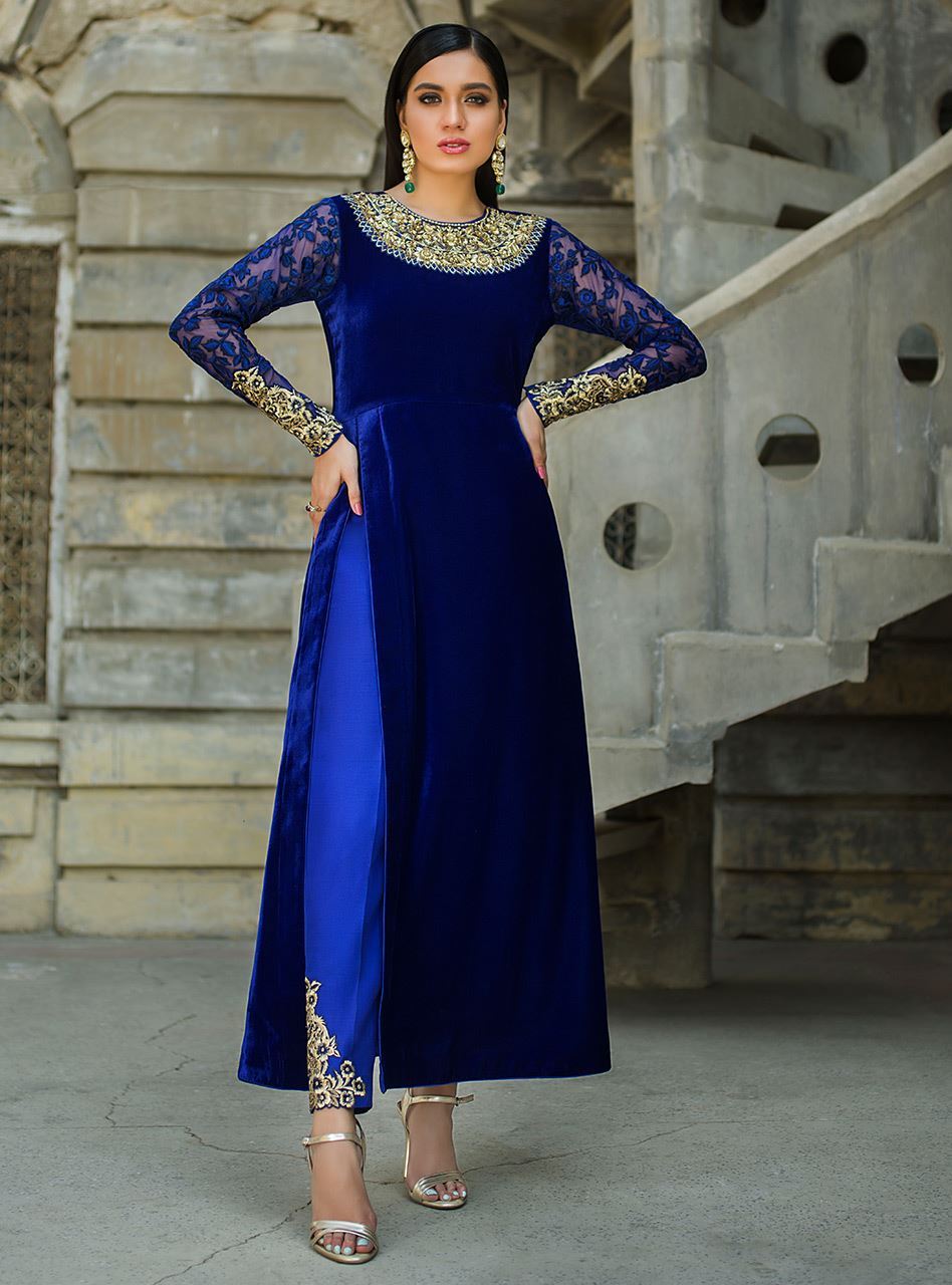 Zainab Chottani | Semi Formals | VIVA LA COBALT by Zainab Chottani - Designer Dress - Type: Ladies Clothes - Available at Libayah - 100% Original