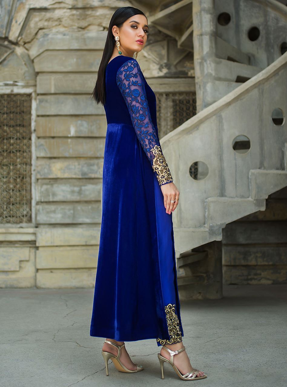 Zainab Chottani | Semi Formals | VIVA LA COBALT by Zainab Chottani - Designer Dress - Type: Ladies Clothes - Available at Libayah - 100% Original