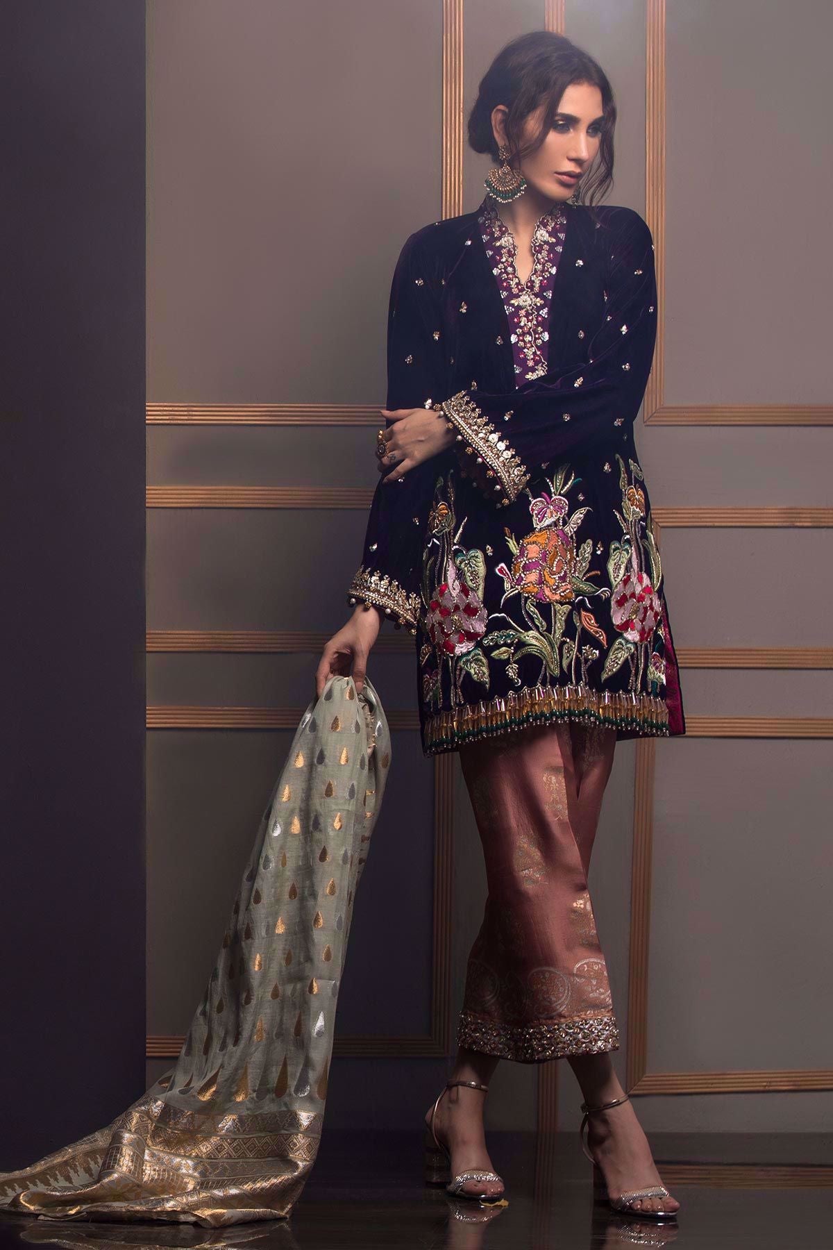 Annus Abrar | Semi Formals | VIOLET BRUME by Annus Abrar - Designer Dress - Type: Ladies Clothes - Available at Libayah - 100% Original