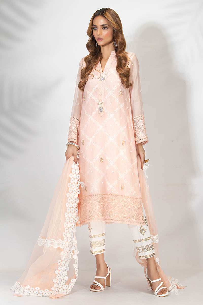 Fatima Khan | Luxury Pret 24 | OYESTER PINK by Fatima Khan - Designer Dress - Type: Luxury - Available at Libayah - 100% Original