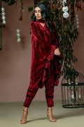 Ansab Jahangir | Bow Velvet Edit | FLUTTER DREAM by Ansab Jahangir - Designer Dress - Type: Ladies Clothes - Available at Libayah - 100% Original