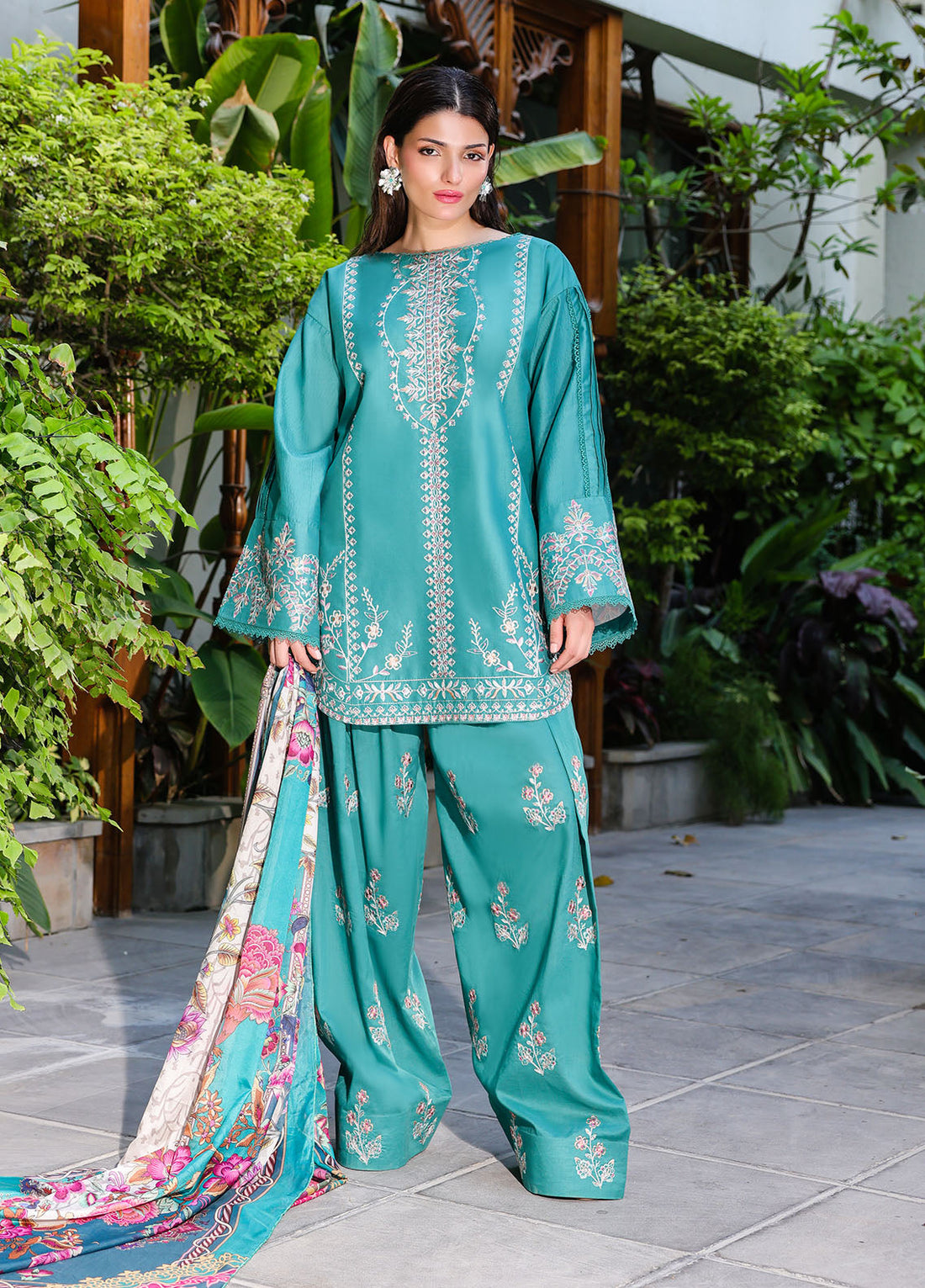 Sahane | Lovent Embroidered Pret 25 | ME23009 Verdelia by Sahane - Designer Dress - Type: Ladies Clothes - Available at Libayah - 100% Original