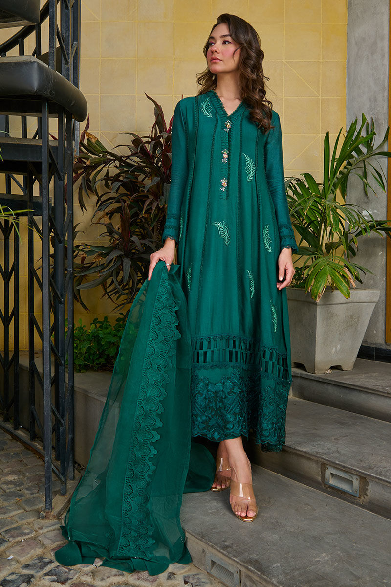 Fatima Khan | Best Sellers 24 | LUSH GREEN by Fatima Khan - Designer Dress - Type: Luxury - Available at Libayah - 100% Original