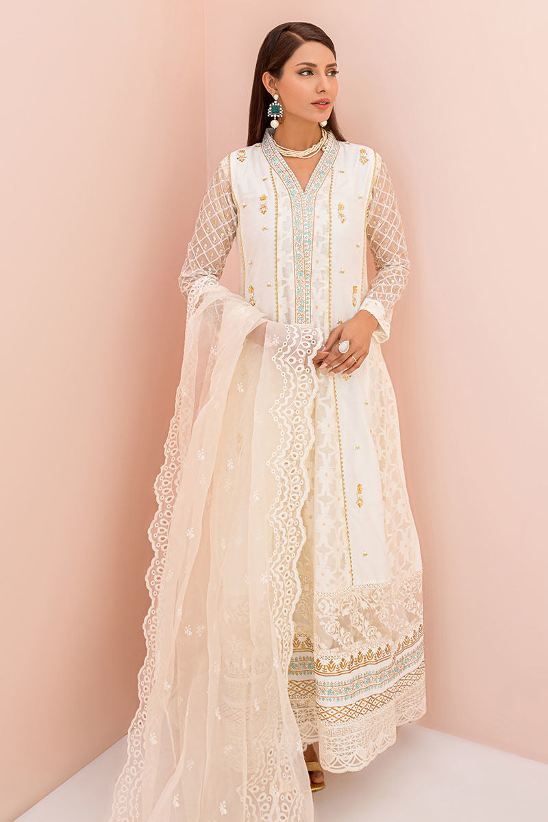 Fatima Khan | Best Sellers 24 | DOVE WHITE GOLD by Fatima Khan - Designer Dress - Type: Luxury - Available at Libayah - 100% Original