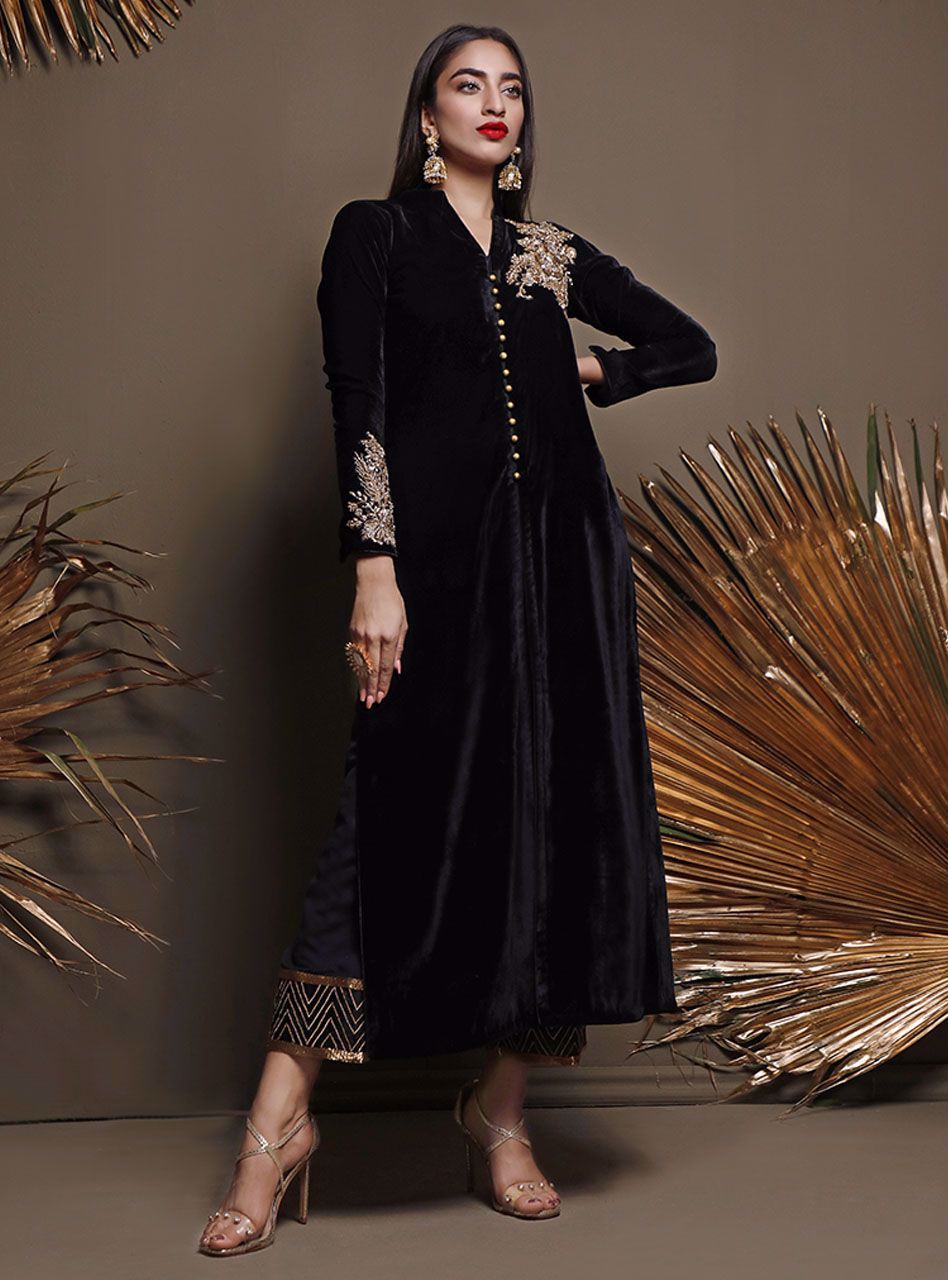 Zainab Chottani | Luxury Pret | BLACK SANDSTONE by Zainab Chottani - Designer Dress - Type: Ladies Clothes - Available at Libayah - 100% Original