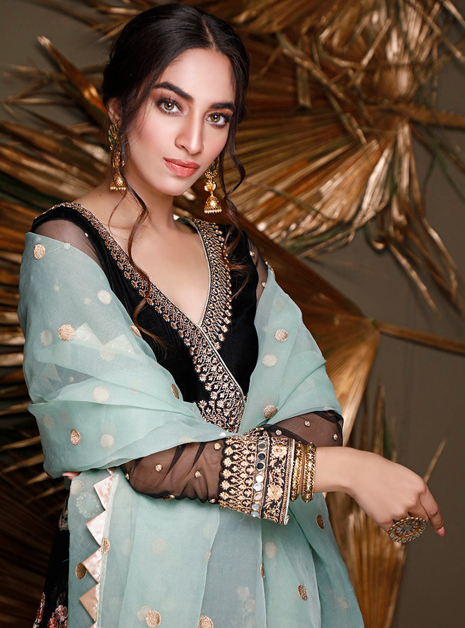 Zainab Chottani | Semi Formals | PERIDOT JET by Zainab Chottani - Designer Dress - Type: Ladies Clothes - Available at Libayah - 100% Original