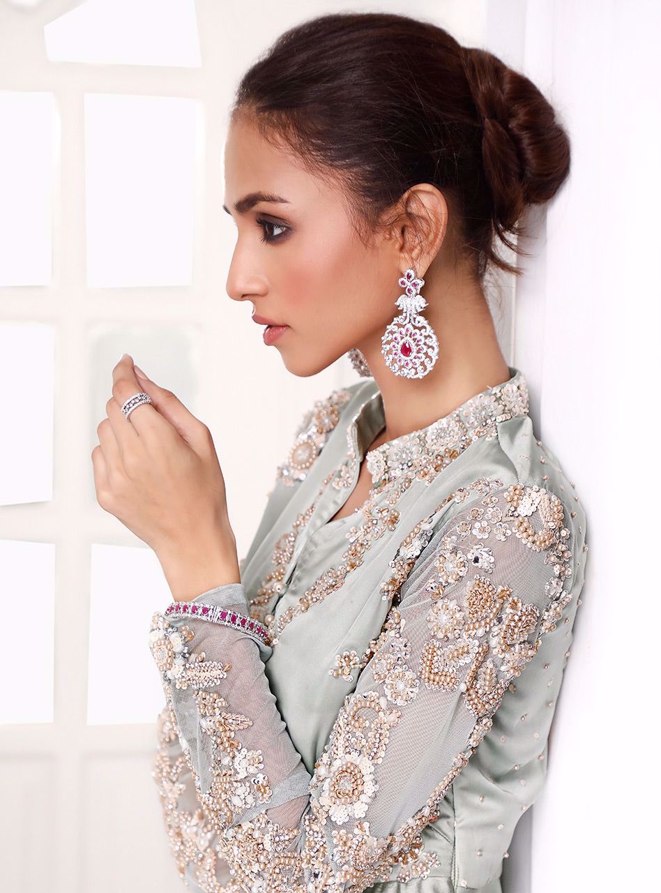 Zainab Chottani | Semi Formals | FROSTED ROSE by Zainab Chottani - Designer Dress - Type: Ladies Clothes - Available at Libayah - 100% Original