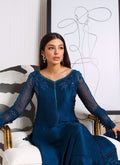 Farah Talib Aziz | Designer Picks 24 | SAPPHIRE CUTWORK SHIRT AND DUPATTA by Farah Talib Aziz - Designer Dress - Type: Ladies Clothes - Available at Libayah - 100% Original
