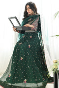 Ansab Jahangir | Bow Velvet Edit | FOREST by Ansab Jahangir - Designer Dress - Type: Ladies Clothes - Available at Libayah - 100% Original