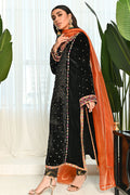 Ansab Jahangir | Bow Velvet Edit | BLACK MIST by Ansab Jahangir - Designer Dress - Type: Ladies Clothes - Available at Libayah - 100% Original