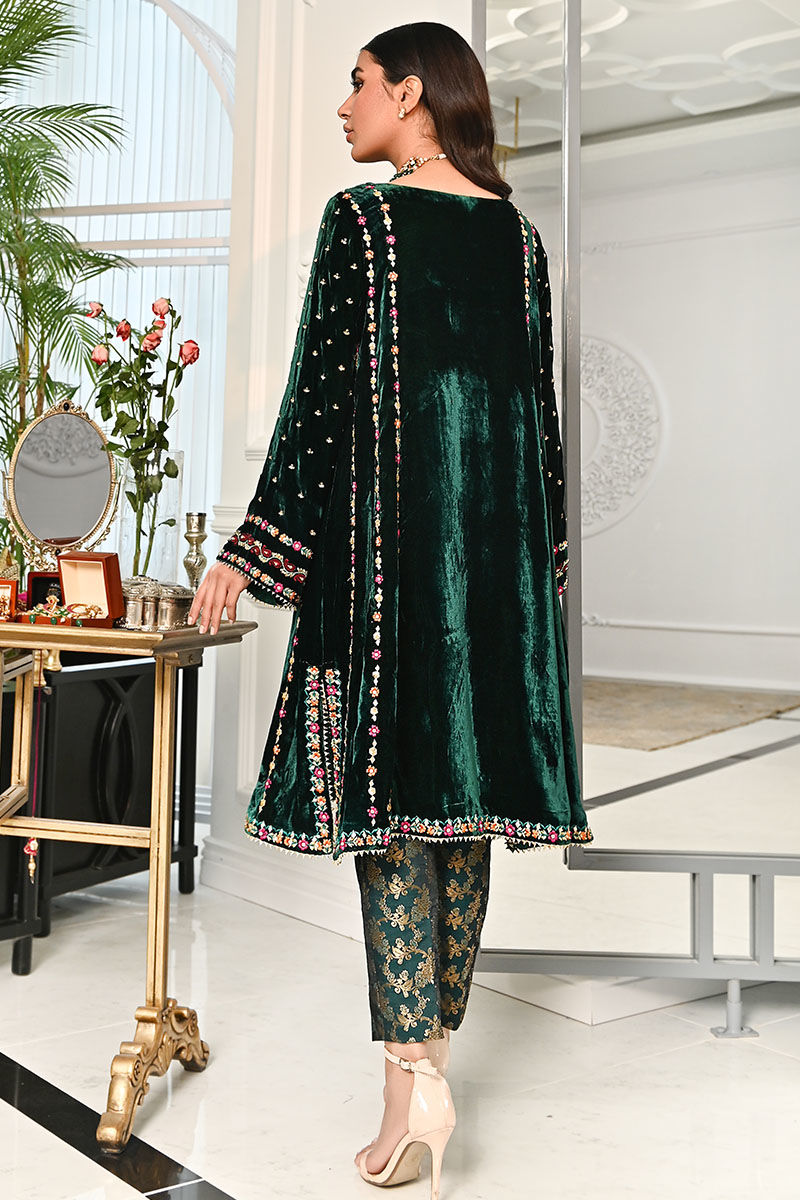 Ansab Jahangir | Bow Velvet Edit | LYLAH by Ansab Jahangir - Designer Dress - Type: Ladies Clothes - Available at Libayah - 100% Original