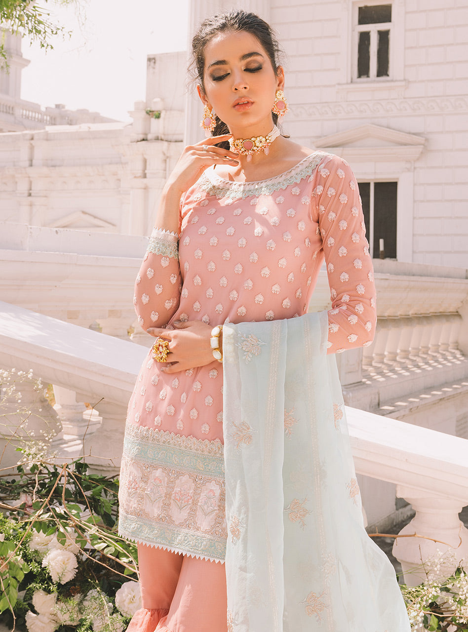 Zainab Chottani | Semi Formals | BLUSHING QUARTZ by Zainab Chottani - Designer Dress - Type: Ladies Clothes - Available at Libayah - 100% Original