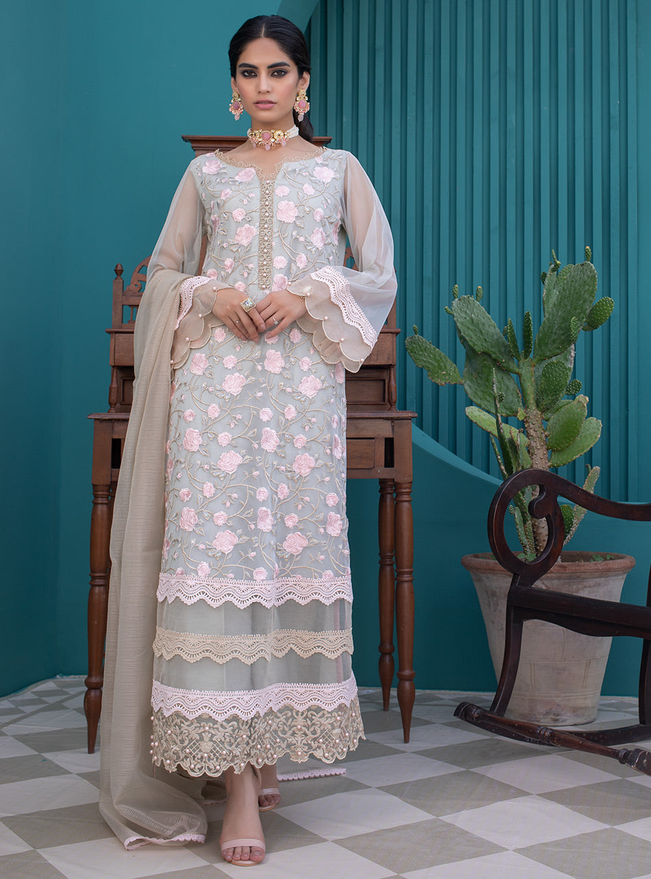 Zainab Chottani | Casual Pret | MINT MAGNIFICENCE by Zainab Chottani - Designer Dress - Type: Casuals - Available at Libayah - 100% Original