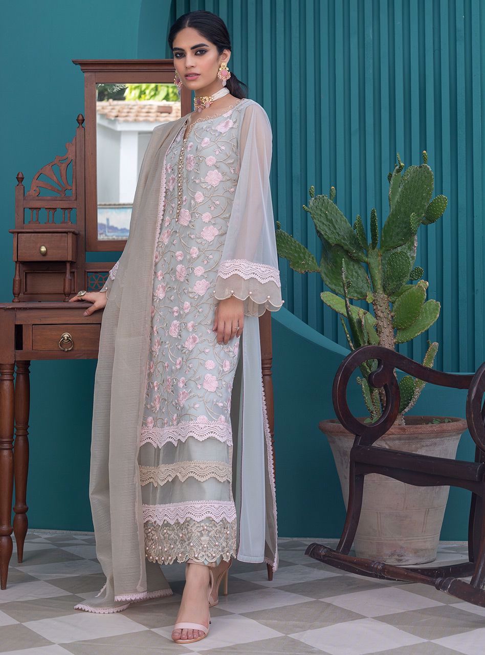 Zainab Chottani | Casual Pret | MINT MAGNIFICENCE by Zainab Chottani - Designer Dress - Type: Casuals - Available at Libayah - 100% Original