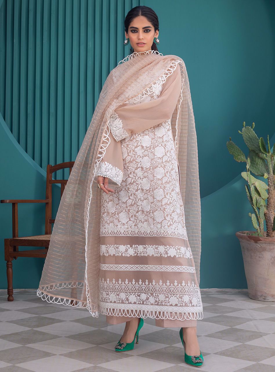 Zainab Chottani | Casual Pret | CARAMEL CLASSIC by Zainab Chottani - Designer Dress - Type: Casual - Available at Libayah - 100% Original