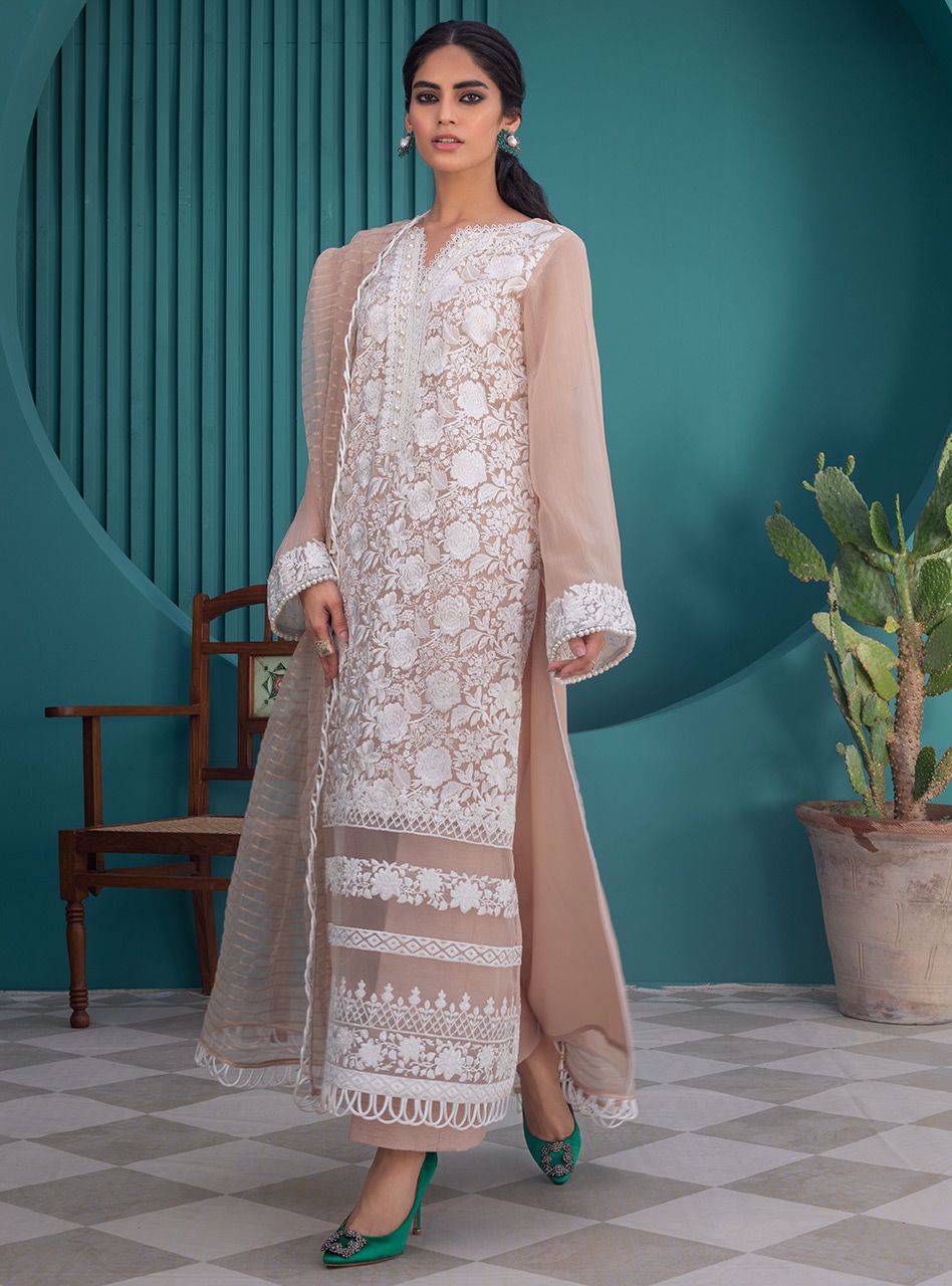 Zainab Chottani | Casual Pret | CARAMEL CLASSIC by Zainab Chottani - Designer Dress - Type: Casual - Available at Libayah - 100% Original