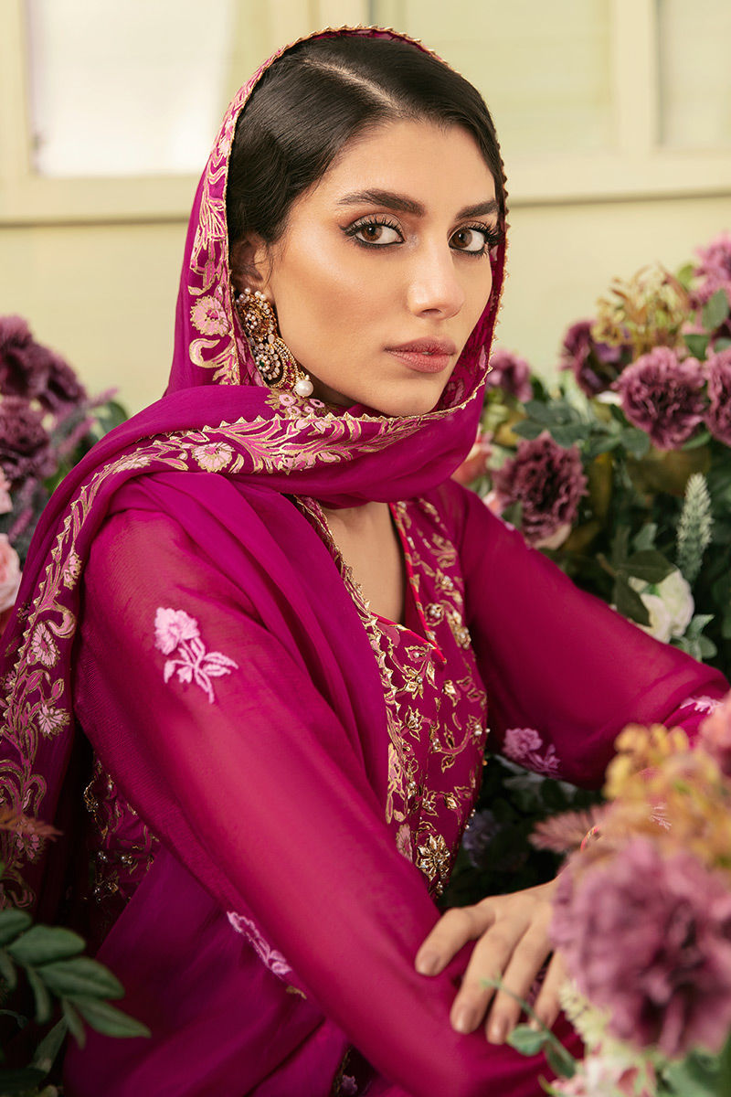 Ansab Jahangir | Luxury Silk Pret | FRENCH ROSE by Ansab Jahangir - Designer Dress - Type: Ladies Clothes - Available at Libayah - 100% Original