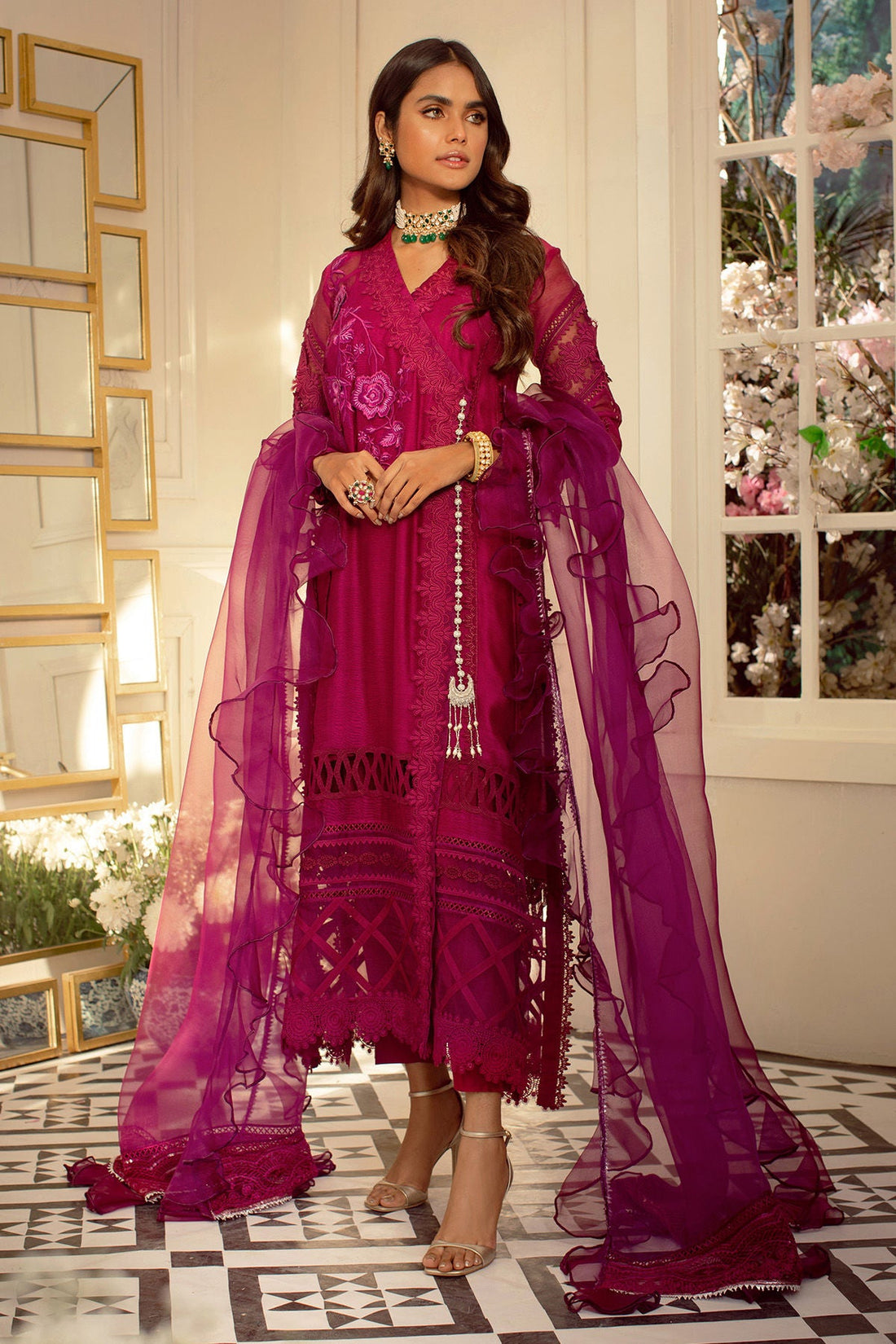 Annus Abrar | Designer Picks 24 | CALLA-CRANBERRY by Annus Abrar - Designer Dress - Type: Ladies Clothes - Available at Libayah - 100% Original