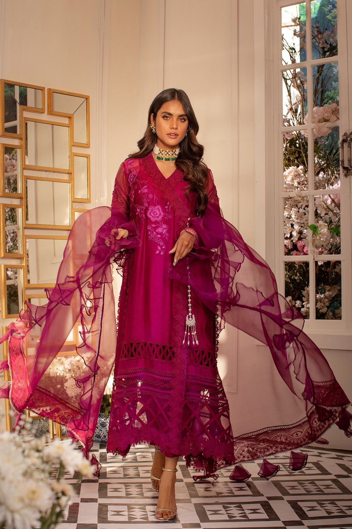 Annus Abrar | Designer Picks 24 | CALLA-CRANBERRY by Annus Abrar - Designer Dress - Type: Ladies Clothes - Available at Libayah - 100% Original