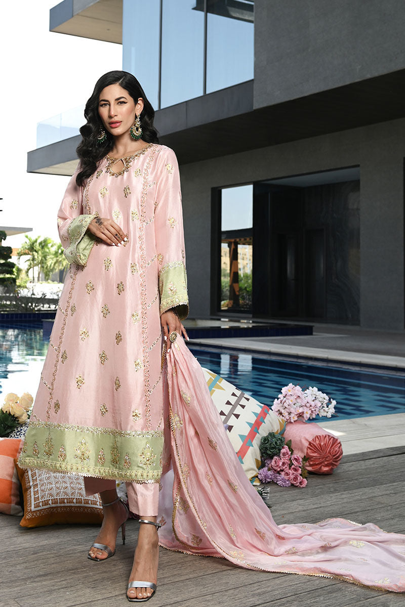 Ansab Jahangir | Luxury Silk Pret | CRYSTAL ROSE by Ansab Jahangir - Designer Dress - Type: Ladies Clothes - Available at Libayah - 100% Original
