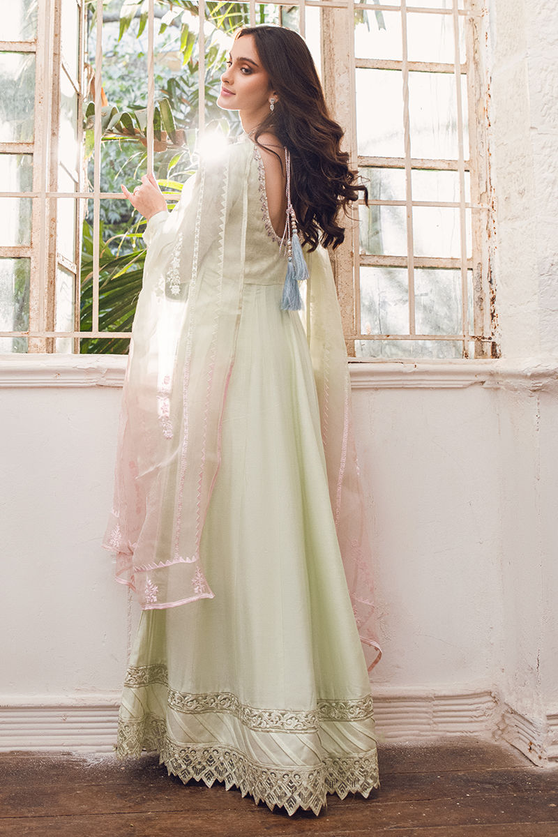 Fatima Khan | Luxury Pret 24 | MEADOW MINT KALIDAR by Fatima Khan - Designer Dress - Type: Luxury - Available at Libayah - 100% Original