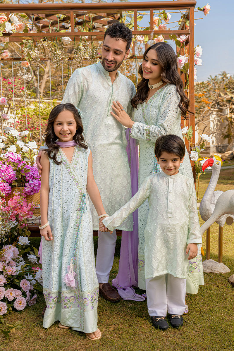 Fatima Khan | Best Sellers 24 | MINT CHIKAN ANGHARKA by Fatima Khan - Designer Dress - Type: Luxury - Available at Libayah - 100% Original