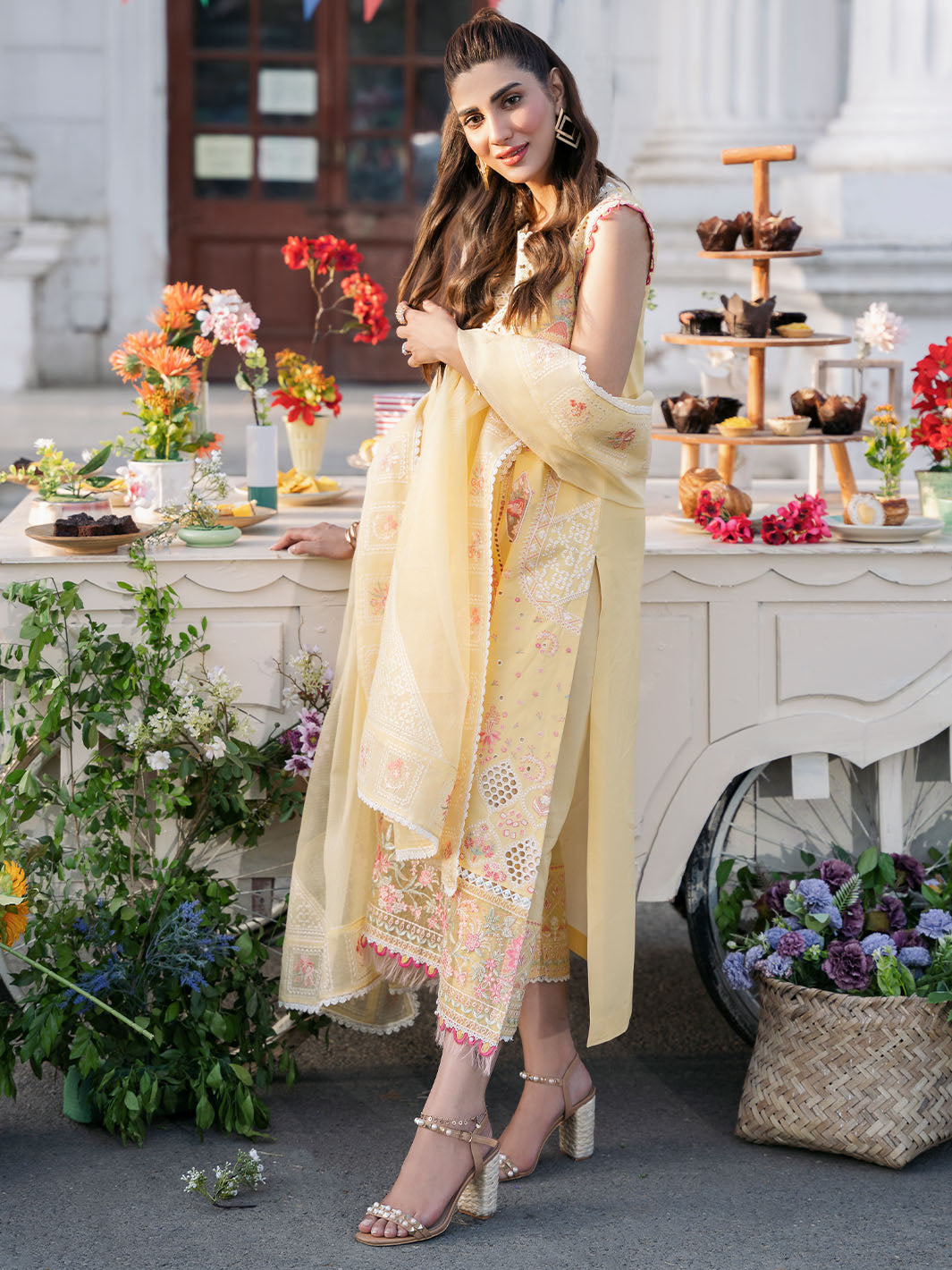 Bin Ilyas | Clara Embroidered Lawn 24 | 212 - B by Bin Ilyas - Designer Dress - Type: Ladies Clothes - Available at Libayah - 100% Original