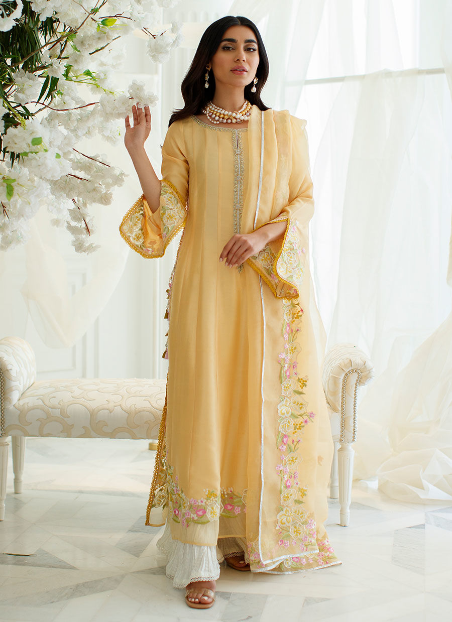 Farah Talib Aziz | Designer Picks 24 | MIMOSA SHIRT AND DUPATTA by Farah Talib Aziz - Designer Dress - Type: Ladies Clothes - Available at Libayah - 100% Original