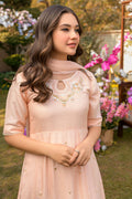 Fatima Khan | Best Sellers 24 | PEACH PINK by Fatima Khan - Designer Dress - Type: Luxury - Available at Libayah - 100% Original