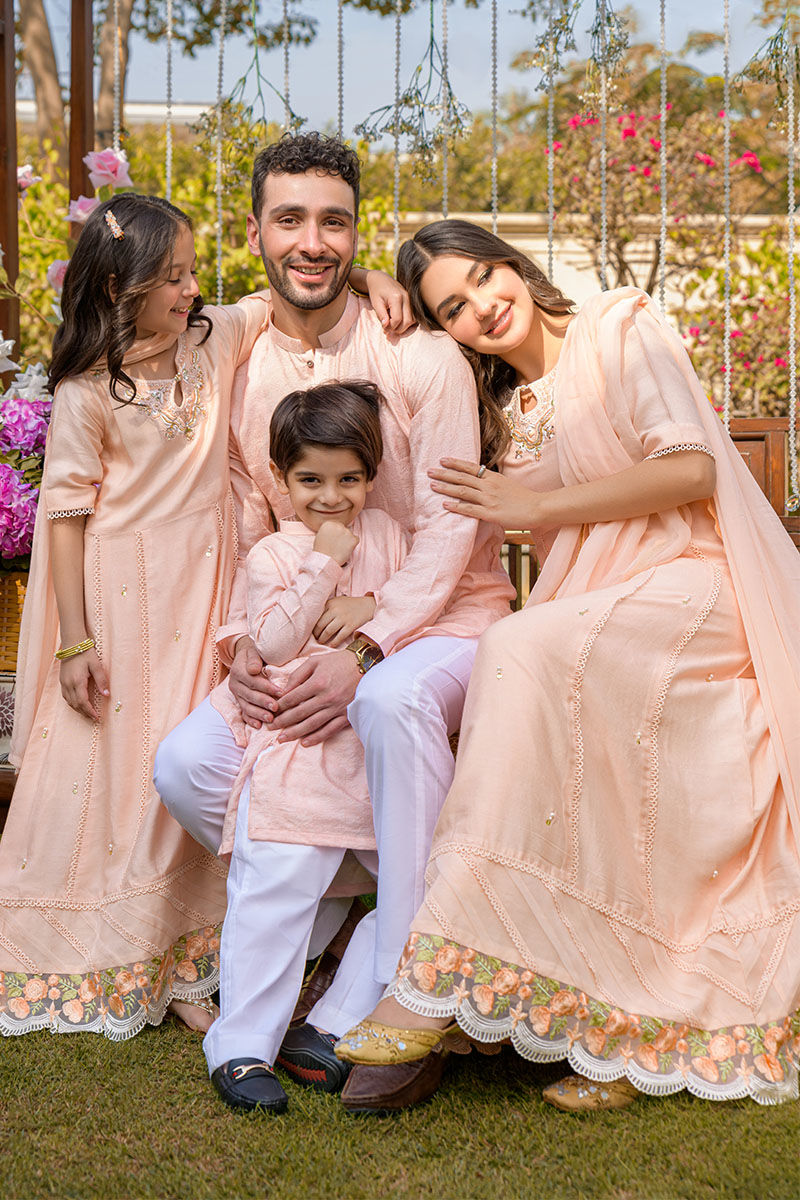Fatima Khan | Best Sellers 24 | PEACH PINK by Fatima Khan - Designer Dress - Type: Luxury - Available at Libayah - 100% Original