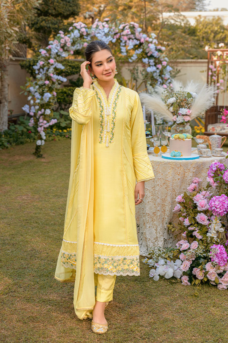 Fatima Khan | Luxury Pret 24 | VIVID YELLOW by Fatima Khan - Designer Dress - Type: Luxury - Available at Libayah - 100% Original