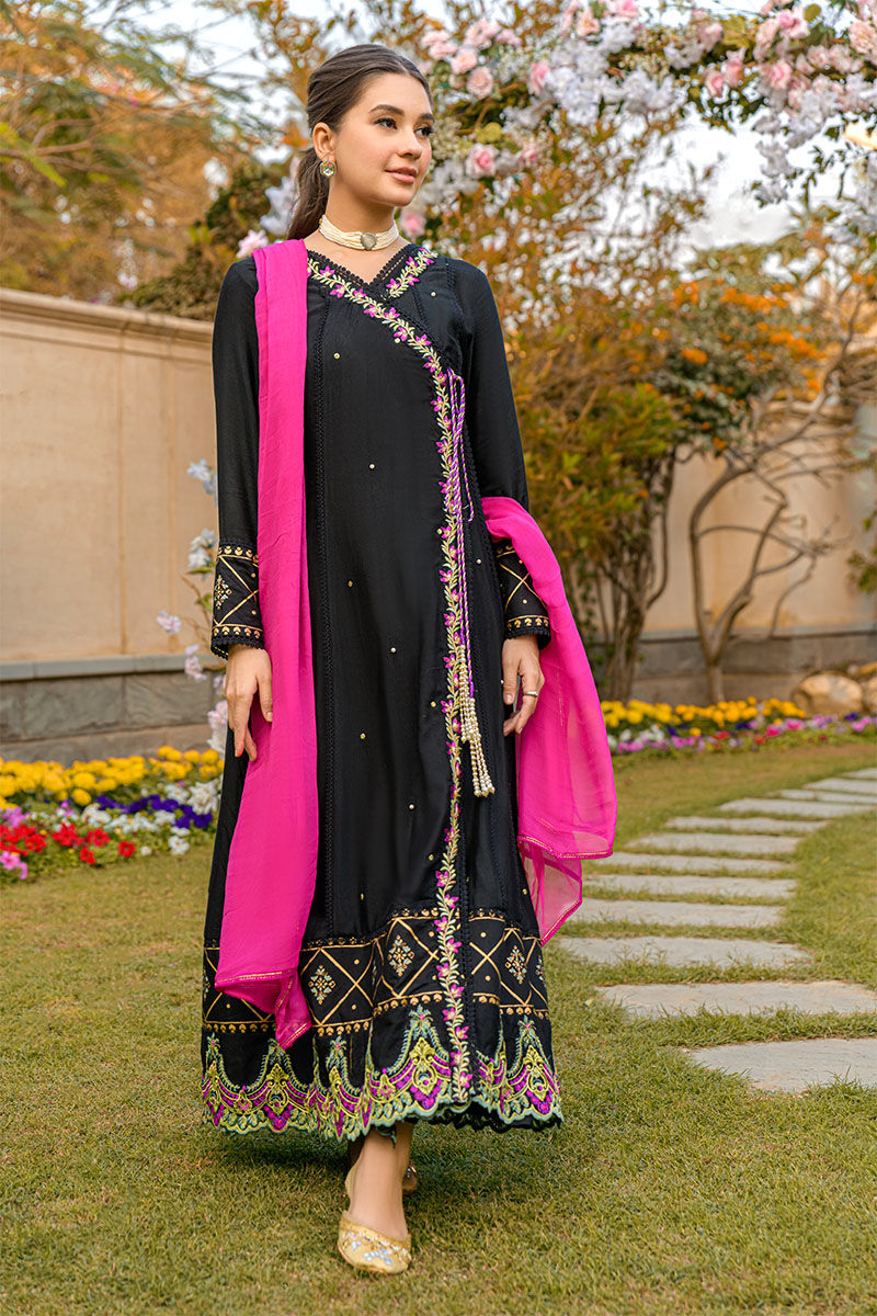 Fatima Khan | Luxury Pret 24 | BERRY BLACK by Fatima Khan - Designer Dress - Type: Luxury - Available at Libayah - 100% Original