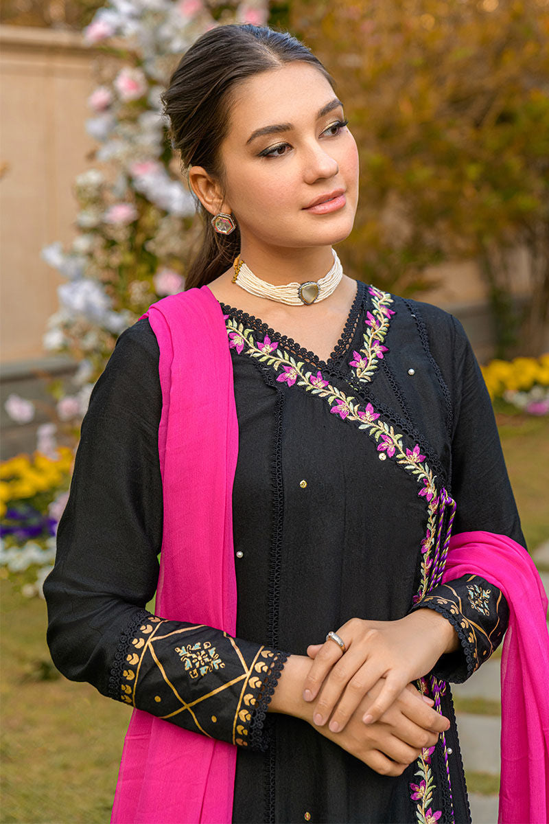 Fatima Khan | Luxury Pret 24 | BERRY BLACK by Fatima Khan - Designer Dress - Type: Luxury - Available at Libayah - 100% Original