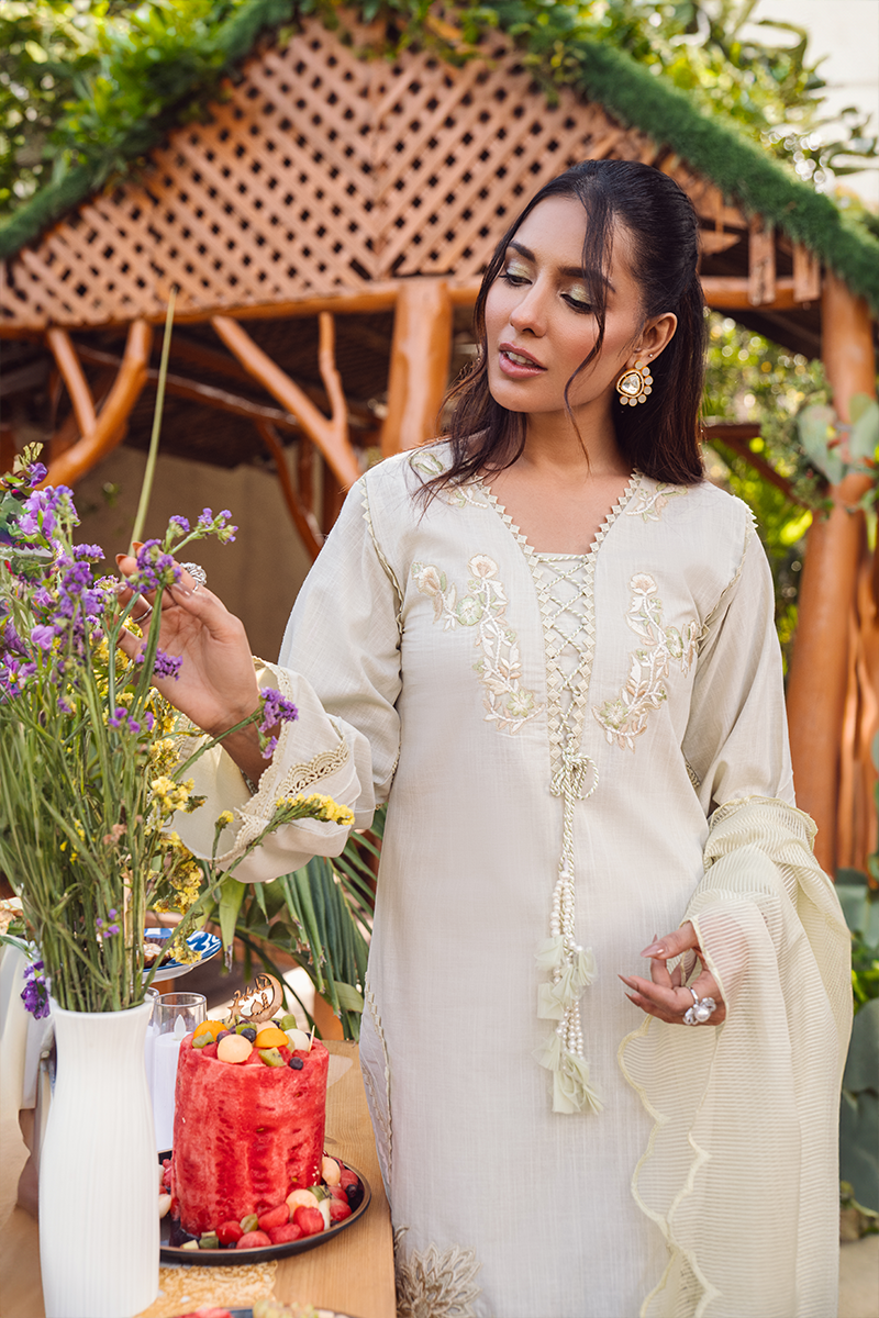 Fatima Khan | Luxury Pret 24 | SAGE IRISH GREEN by Fatima Khan - Designer Dress - Type: Luxury - Available at Libayah - 100% Original