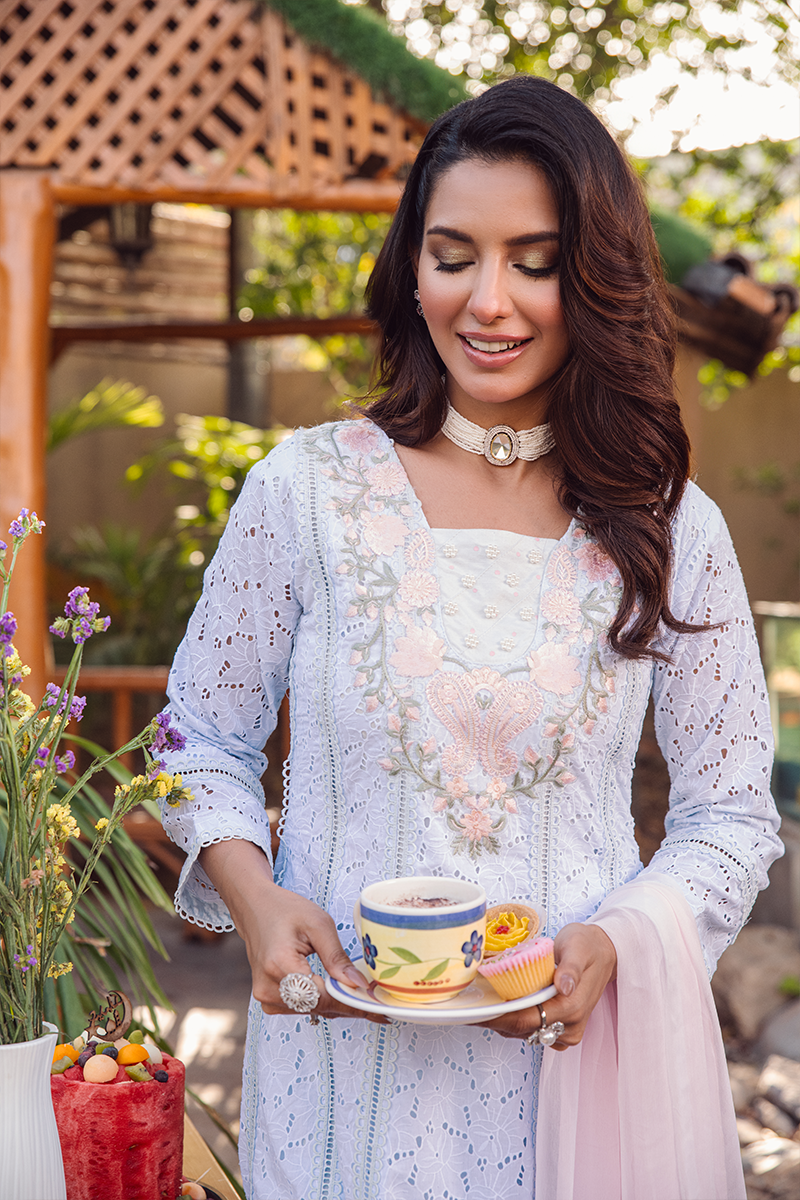 Fatima Khan | Luxury Pret 24 | ETHEREAL SKY BLUE by Fatima Khan - Designer Dress - Type: Luxury - Available at Libayah - 100% Original