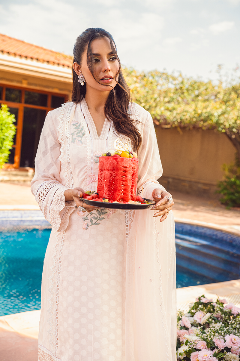 Fatima Khan | Luxury Pret 24 | ROSE WATER PEACH by Fatima Khan - Designer Dress - Type: Luxury - Available at Libayah - 100% Original