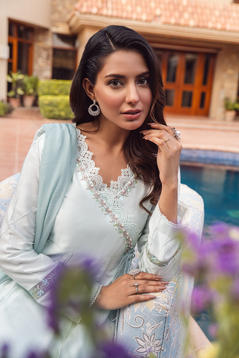 Fatima Khan | Luxury Pret 24 | FROSTED MINT by Fatima Khan - Designer Dress - Type: Luxury - Available at Libayah - 100% Original