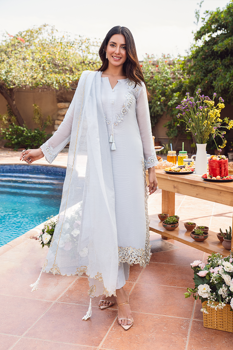 Fatima Khan | Luxury Pret 24 | MISTY GREY by Fatima Khan - Designer Dress - Type: Luxury - Available at Libayah - 100% Original