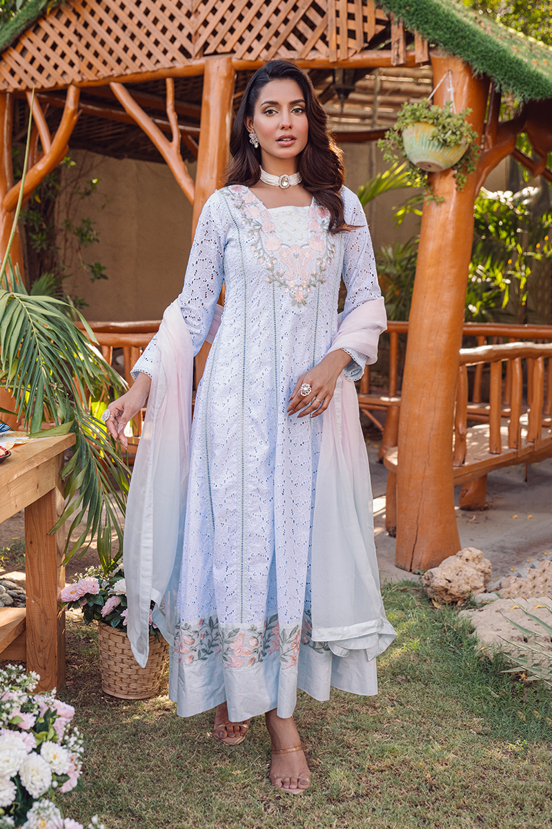 Fatima Khan | Luxury Pret 24 | ETHEREAL SKY BLUE by Fatima Khan - Designer Dress - Type: Luxury - Available at Libayah - 100% Original