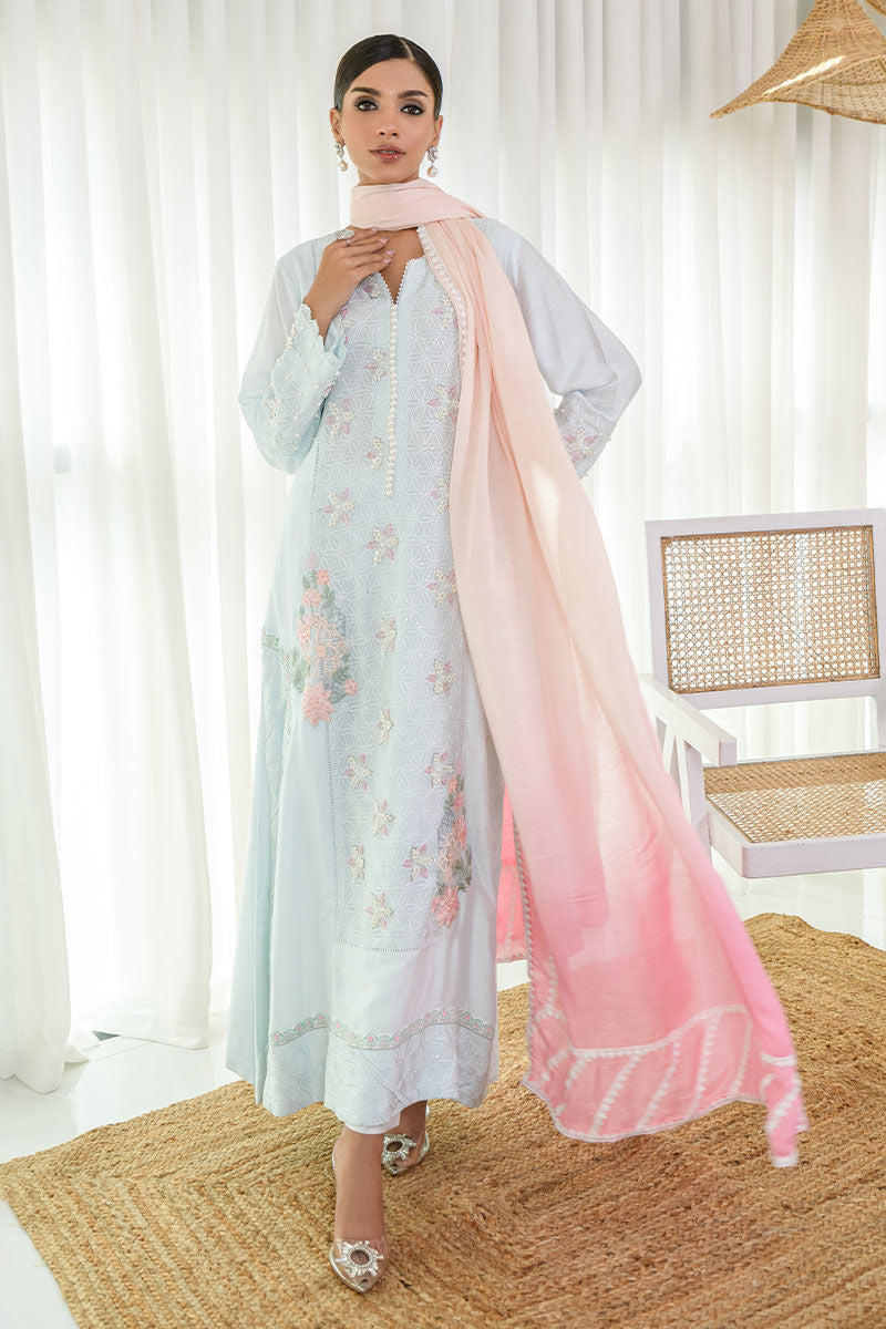 Fatima Khan | Luxury Pret 24 | BLUSH BLUE by Fatima Khan - Designer Dress - Type: Luxury - Available at Libayah - 100% Original