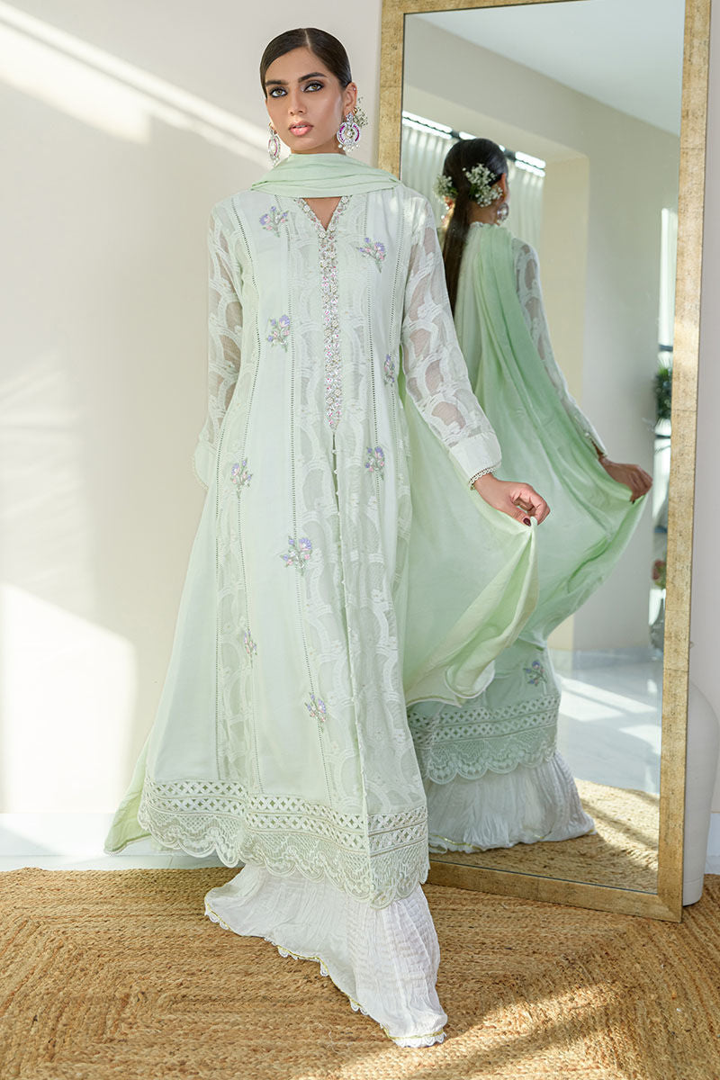 Fatima Khan | Luxury Pret 24 | SPRING MINT KALIDAAR by Fatima Khan - Designer Dress - Type: Luxury - Available at Libayah - 100% Original