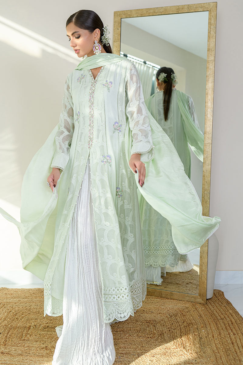 Fatima Khan | Luxury Pret 24 | SPRING MINT KALIDAAR by Fatima Khan - Designer Dress - Type: Luxury - Available at Libayah - 100% Original