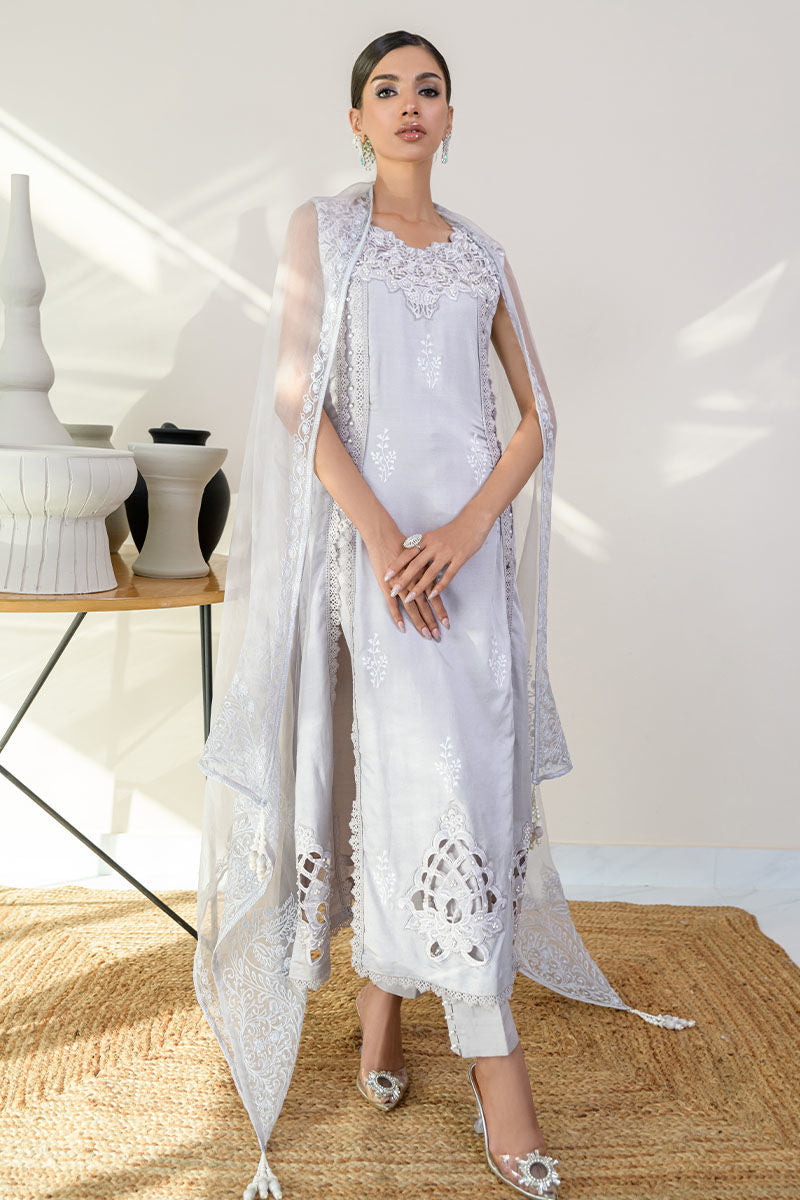 Fatima Khan | Luxury Pret 24 | VICTORIAN GREY by Fatima Khan - Designer Dress - Type: Luxury - Available at Libayah - 100% Original