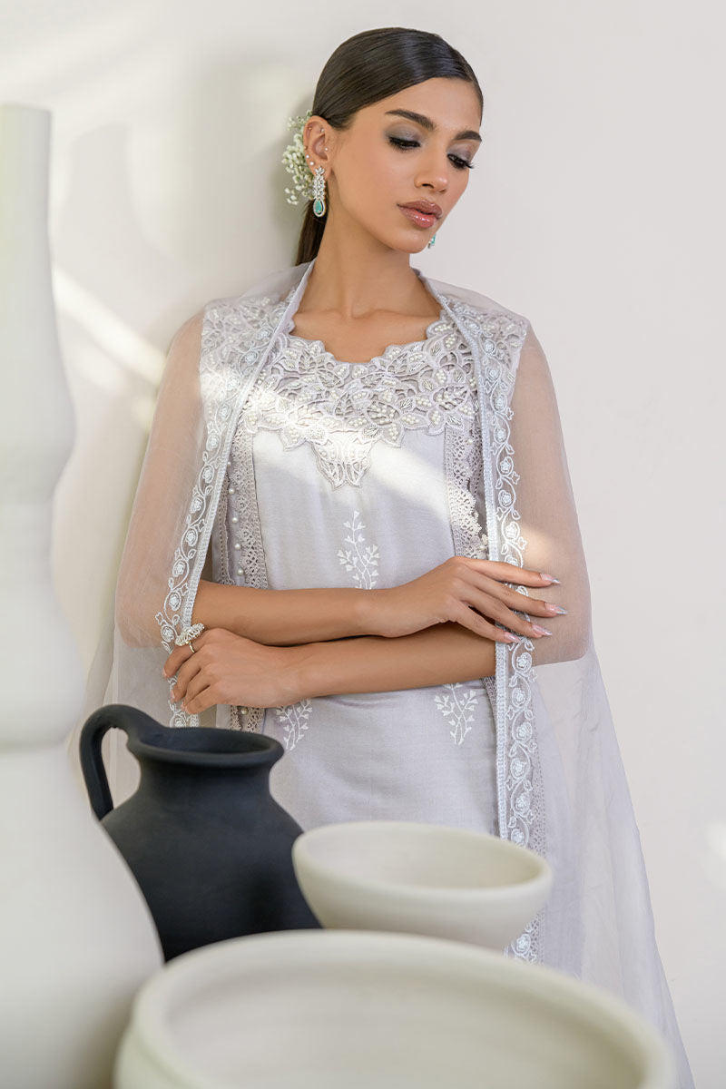 Fatima Khan | Luxury Pret 24 | VICTORIAN GREY by Fatima Khan - Designer Dress - Type: Luxury - Available at Libayah - 100% Original