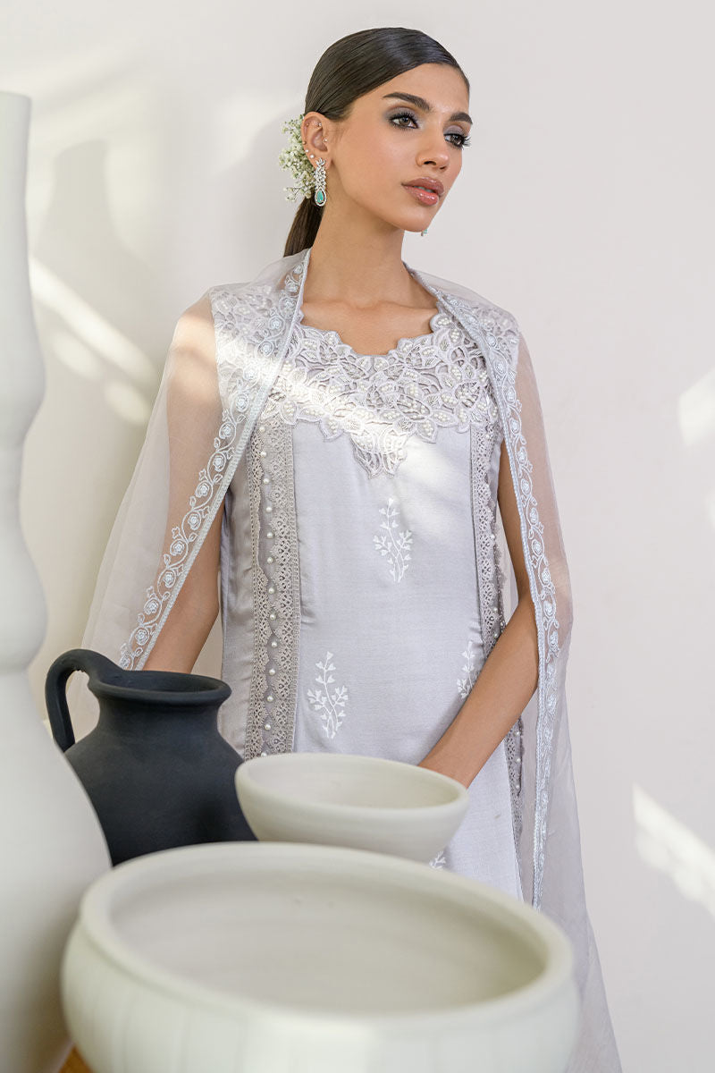 Fatima Khan | Luxury Pret 24 | VICTORIAN GREY by Fatima Khan - Designer Dress - Type: Luxury - Available at Libayah - 100% Original