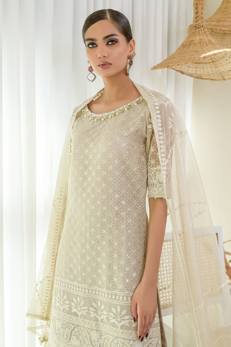 Fatima Khan | Luxury Pret 24 | GRACEFUL BEIGE by Fatima Khan - Designer Dress - Type: Luxury - Available at Libayah - 100% Original