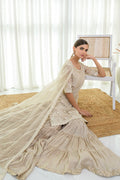 Fatima Khan | Luxury Pret 24 | GRACEFUL BEIGE by Fatima Khan - Designer Dress - Type: Luxury - Available at Libayah - 100% Original