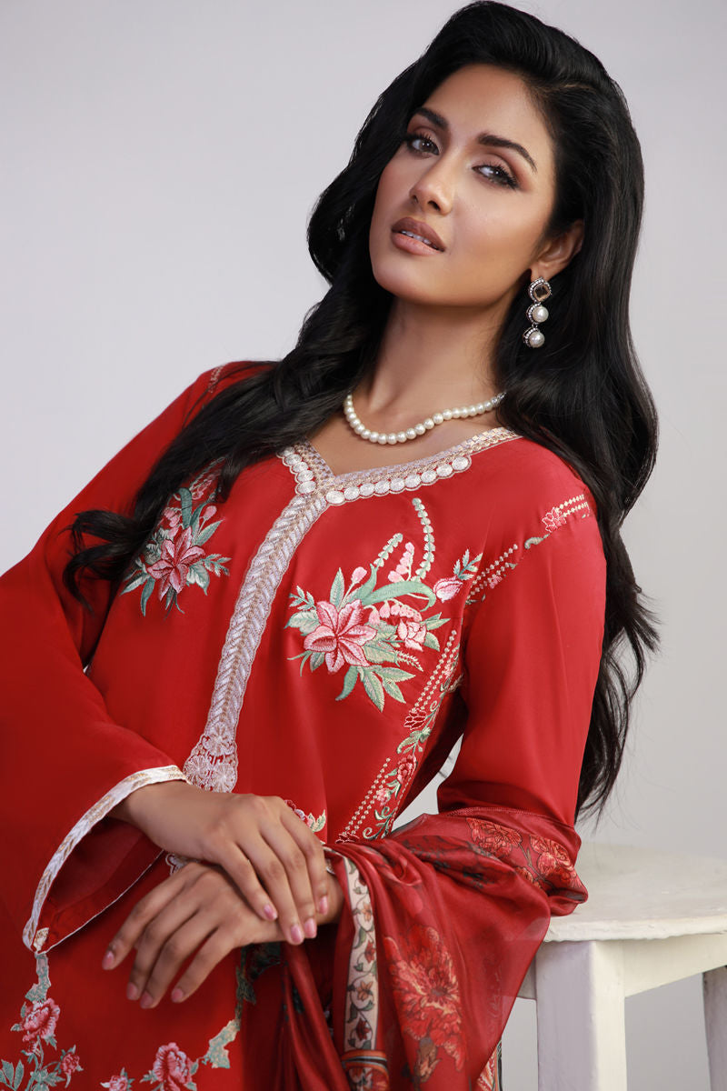 Shamaeel Ansari | Gulrang Lawn | Gulrang-04 by Shamaeel Ansari - Designer Dress  - Type : Ladies Clothes - Available at Libayah - 100% Original 